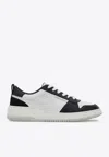 Ferragamo Suede Patch Skate Sneaker In Monochrome