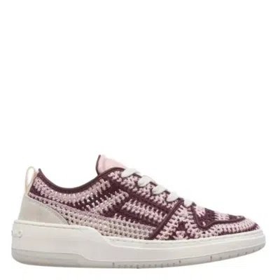 Ferragamo Dennis Crochet Sneaker In Animal Print