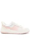 Ferragamo Multicolored Smooth Leather Sneakers In 粉色