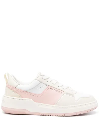 FERRAGAMO DENNIS PANELLED LEATHER SNEAKERS
