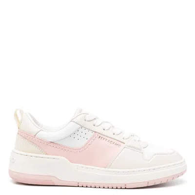 Ferragamo Dennis Panelled Skate Sneakers In White