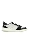 Ferragamo Suede Patch Skate Sneaker In White
