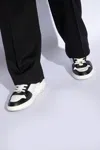 Ferragamo Suede Patch Skate Sneaker In White