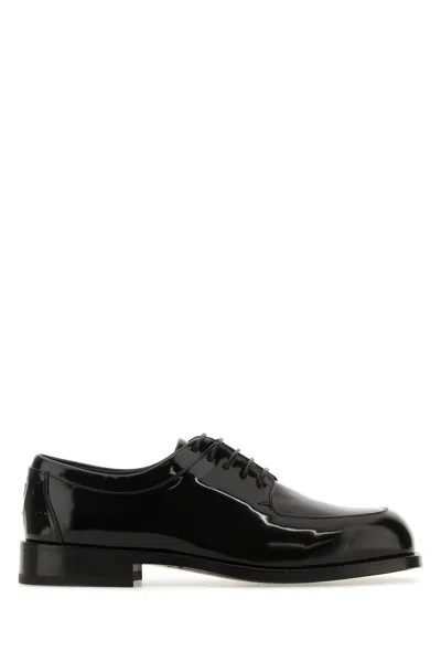 Ferragamo Black Leather Dinamic Lace-up Shoes