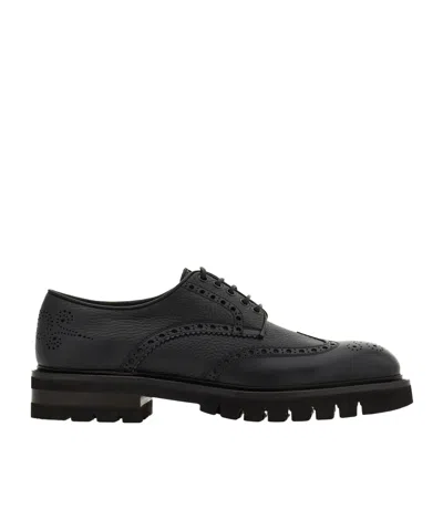 Ferragamo Derby Brogues In Black