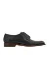 Ferragamo Derby Shoe In Black