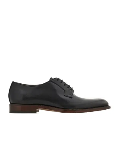 Ferragamo Derby Shoe In Black