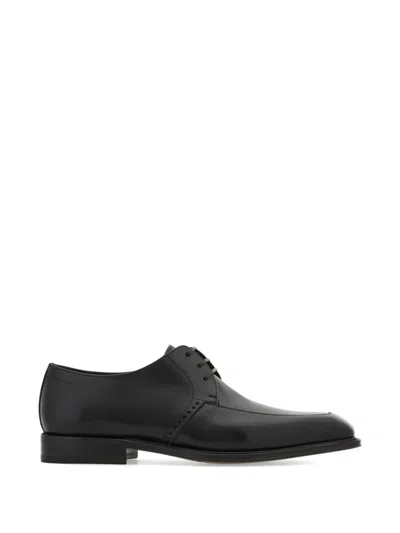 Ferragamo Derby Shoe In Black