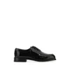 Ferragamo Black Leather Dinamic Lace-up Shoes In Black