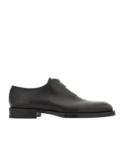 FERRAGAMO DERBY SHOE WITH ZIP DETAIL