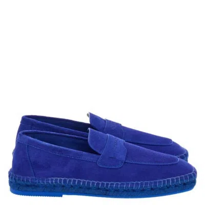 Ferragamo Desco Suede Espadrilles Loafer In Blue