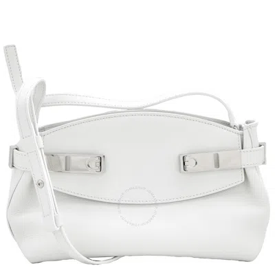 Ferragamo Desconstructed Hug Soft Crossbody Bag (xs) In White In Pattern