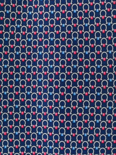 Ferragamo Designer Stylised Tie In Blue