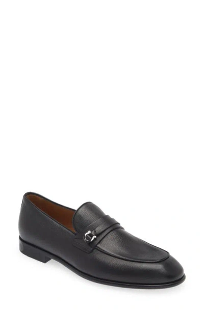 Ferragamo Desio Loafer In Nero New Biscotto