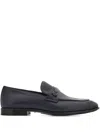 Ferragamo Desio Shaded Leather Loafers In Blue