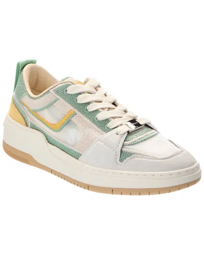 Ferragamo Destiny Leather Sneaker In Metallic