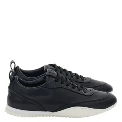 Ferragamo Detroit Leather Low-top Sneakers In Black