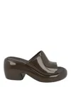 Ferragamo Deva 2 Rubber Platform Sandals In Brown