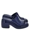 Ferragamo Deva Chunky Rubber Slides In Blue
