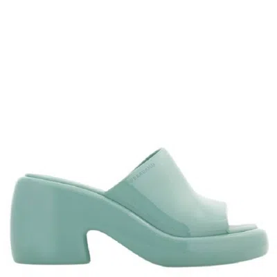 Ferragamo Deva Chunky Rubber Slides In Green
