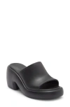 Ferragamo Deva Platform Slide Sandal In Black