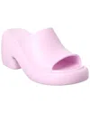 Ferragamo Deva Rubber Platform Mule In Pink