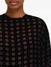 Ferragamo Devoré Velvet Mini Dress In Black