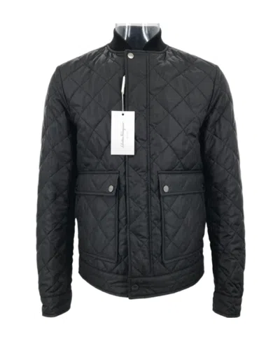 Ferragamo Diamond Quilted Quilted Cotton Suit In Black
