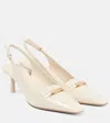 Ferragamo 55mm Ophelia Leather Slingback Pumps In White