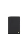 Ferragamo Calfskin Bi-fold Credit Card Case Billfold In Black