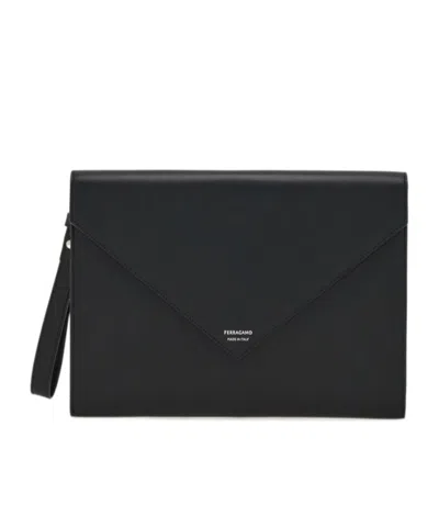 Ferragamo Document Holder In Black