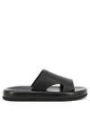 Ferragamo Logo-embossed Leather Slides