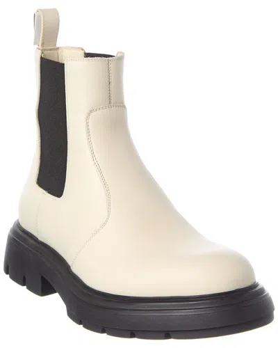 Ferragamo Dollie Leather Bootie In Neutral
