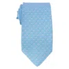 Ferragamo Dolphin Print Silk Tie In Blue