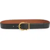 Ferragamo Gancini-buckle Reversible Belt In Black