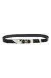 Ferragamo Adjustable Gancini Belt In Black