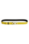 Ferragamo Donna Double Gancio Reversible Leather Belt In Yellow