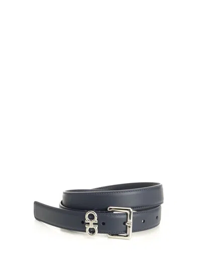 Ferragamo Donna H 25 Belts Black In Blue