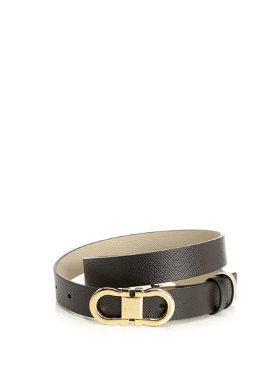 Ferragamo Donna H 25 Belts Brown In Black