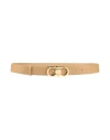 Ferragamo Donna H 30 Woman Belt Beige Size 39.5 Calfskin In Sand