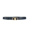 Ferragamo Donna H 30 Woman Belt Navy Size 39.5 Calfskin In Blue