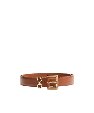 Ferragamo Donna H25 Belt In Brown