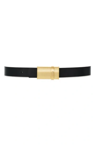 Ferragamo Reversible Leather Belt In Nero