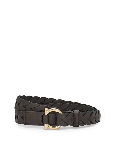 Ferragamo Donna Women's Leather Belt In Black