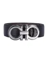 Ferragamo Black Gancini Buckle Cut To Size Belt