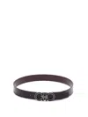 Ferragamo Double Adjustable Belt In Black  