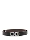 Ferragamo Double Adjustable Gancini Hook Belt In Multi