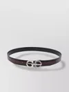 Ferragamo Men Gancini Adjustable And Reversible Belt In Black