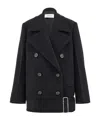 Ferragamo Brushed-finish Peacoat In Black