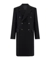 Ferragamo Double Breasted Coat In Black